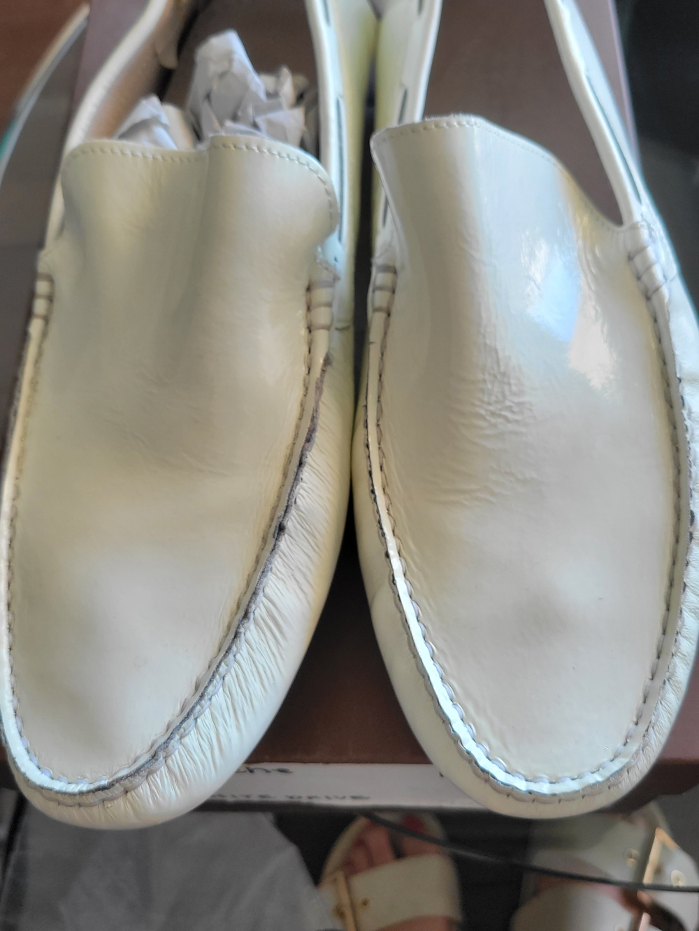 Dino Certo White Apache Drive Men's White Leather Slip-On Loafers